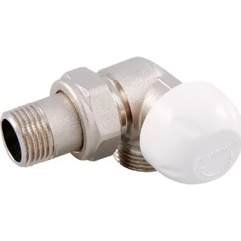 Ventil TIEMME 3/8" (pravý) termostatický ventil úhlový dvouregulační s ruční hlavicí