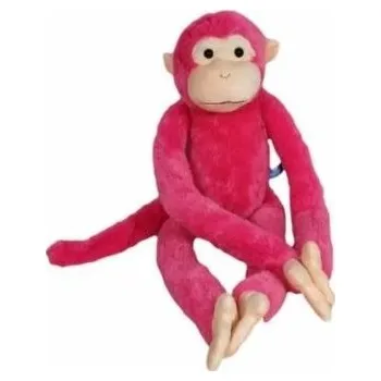 plyšák Małpa różowa na rzepy 85cm