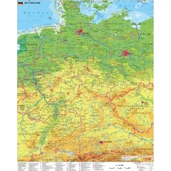Stiefel Wandkarte Großformat Deutschland physisch