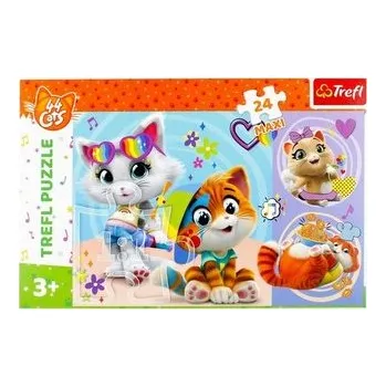 Puzzle 24 Maxi Wesołe kotki Rainbow 44 TREFL