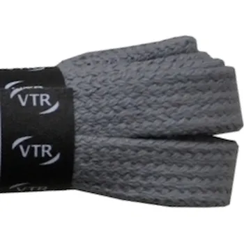 Tkaničky do bot Bavlněné tkaničky ploché šedé, délka 100 cm