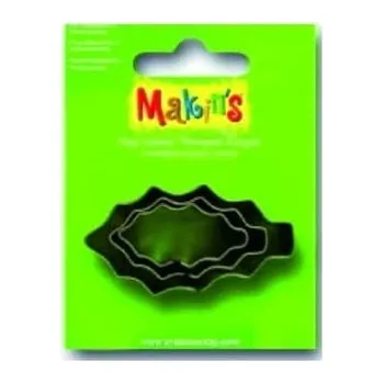 Vykrajovátko Sada kovových vykrajovátek 3ks LIST