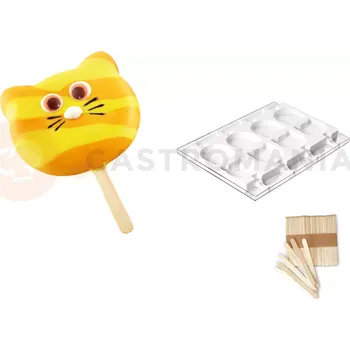 Výroba svíčky Forma na nanuky a chuťovky na dřívku | SILIKOMART, Gel08 Cat