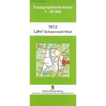 Topographische Karte Baden-Württemberg Lahr/Schwarzwald-West