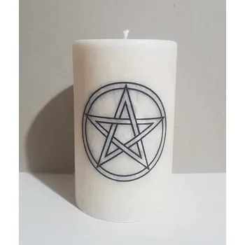 Svíčka Oltářní svíčka s pentagramem