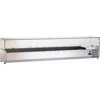 Chladící nástavec z nerezové oceli, skleněné víko, 9x GN1/3, 2000x450x430 mm | BARTSCHER, GL3-2001