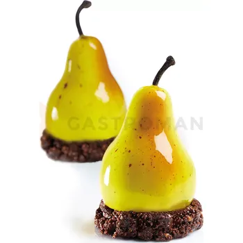 Výroba svíčky Silikonová forma na dezert - hruška, 400x300 mm, 20 porcí, 53x70 mm, 90 ml - PX4329S | PAVONI, Pear
