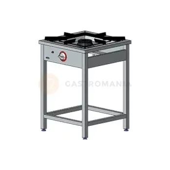 Plynová kartuše Gastronomický plynový sporák 1 hořák, 600x600x850 mm, 5 kW | EGAZ, TG-105.II
