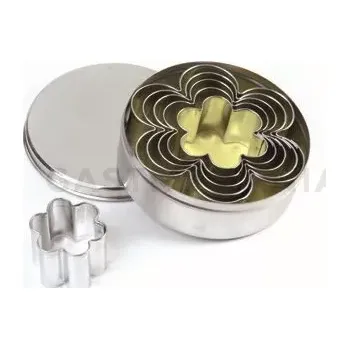 Výroba svíčky Sada nerezových vykrajovátek na těsto, květina hladká - 6 ks, 40-95 mm | PAVONI, STP67