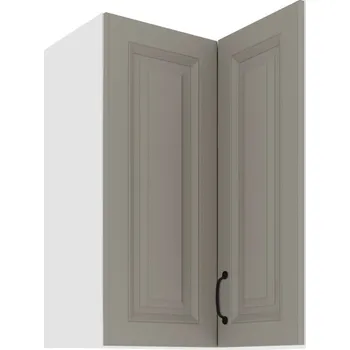 Kuchyňská skříňka Stilo 60x60 GN-72 2F (90°), korpus bílá, dvířka světle šedá CLAY