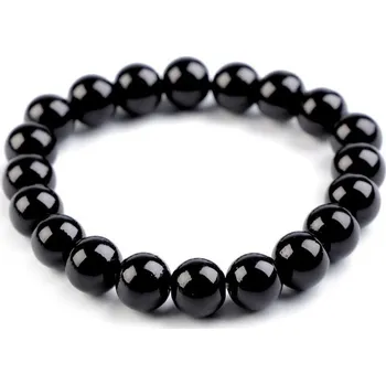 Náušnice Perlový náramek - 9 černá