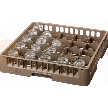 Čistič myček Koš na sklenice, 25 přihrádek, 500x500x100 mm | BARTSCHER, 5325