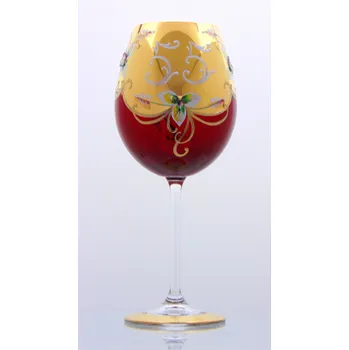 Sklenice Výroční sklenička Natálie II. 55 let rubín