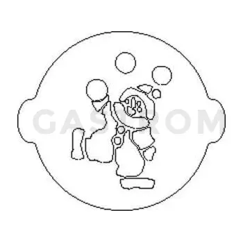 Čokoládová tyčinka Plastová šablona na zdobení, klaun - ACC052 | SILIKOMART, 70.024.99.0060