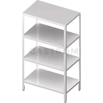 Ložnicová sestava Úložný regál, plné police 4x, rohové nožky 1400x500x1800 mm | STALGAST, 981885140