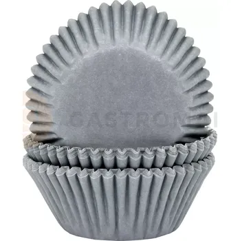 Kuchyňská sůl Košíčky na cupcake, průměr 5 cm, 50 ks šedá | HOUSE OF MARIE, HM5961