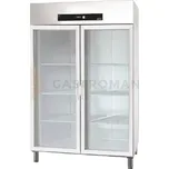 Chladící skříň 1400 l GN 2/1, podvojné prosklené dveře, 1388x826x2008 mm | ASBER, ECP-G-1402 GLASS HC