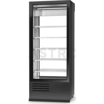 Lednice Chladící skříň dvoustranně prosklenná s křídlovými dveřmi, sklo na straně zákazníka je napevno instalováno, dolní agregát, ventilátor, 4 kl., nerezový vnitřek, 825x675x1980 mm | RAPA, SCh - 2S 825 / 1D ecoline