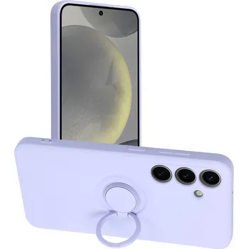 Pouzdro na mobilní telefon Silicone RING Case pouzdro 3v1 pro Samsung Galaxy S24 Plus violet