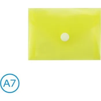 Obal spisový s klopou a drukem A7 LUMA, žlutý [A]