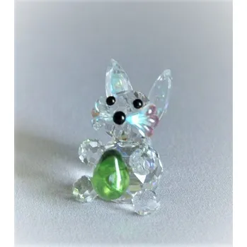 Velikonoční dekorace Zajíc 706 kraslice AB- zelené 3x4,5x3,5cm