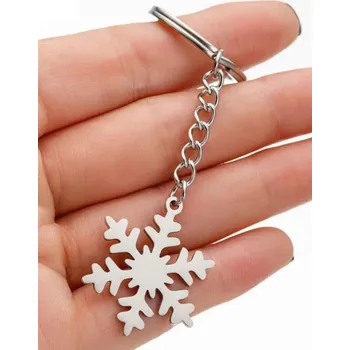 Klíčenka sněhová vločka (ocel)