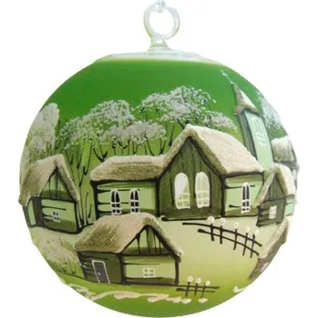 Svícen Koule na svíčku se stojanem zelená