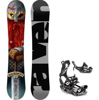 Snowboarding Snowboard komplet Raven Dwarf + vázání Fastec FT360 black Velikost: 155 cm, Velikost vázání: XL