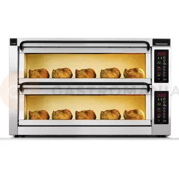 Pec na pizzu Dvoukomorová pec na pizzu, 4x pizza 45 cm, komory o rozměrech 920x460x195 mm | PIZZA MASTER, CounterTop 452ED-DW
