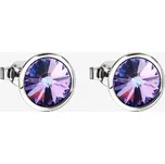 Preciosa Náušnice z chirurgické oceli Uniques s českým křišťálem Preciosa, vitrail light