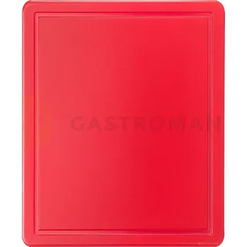 Granitový dřez Deska ke krájení s výřezem z červeného polypropylenu 32,5x26,5x1,2 cm | STALGAST, 341321