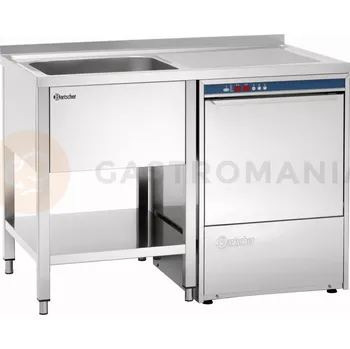 Počítačový stůl Stůl se dřezem, 1200x700x850 mm, jednokomorový dřez po levé straně | BARTSCHER, 306340