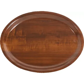 Podnos dřevěný, oválný, ořech 290x210x19 mm | CONTACTO, 3403/290