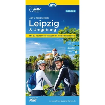 ADFC-Regionalkarte Leipzig und Umgebung, 1:75.000, mit Tagestourenvorschlägen, reiß- und wetterfest, E-Bike-geeignet, GPS-Tracks - Allgemeiner Deutscher Fahrrad-Club e.V. (ADFC)