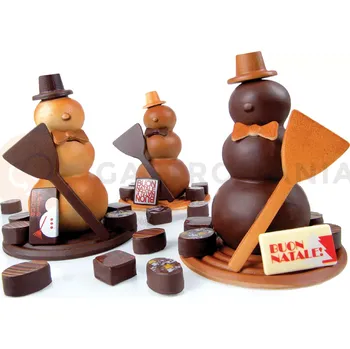 Čokoládová tyčinka Forma na čokoládu - sněhulák, 130x200 mm, 300 g - KT22 | PAVONI, Pupazzo Di Neve