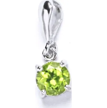Šperk Stříbrný přívěsek přírodní olivín - P1250 (Stříbrný přívěsek s olivínem 6 mm)