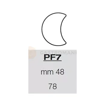 Výrobník cukrové vaty Šablona s formičkami na těsto - 78x půlměsíc 48 mm, 57,5x39 cm | PAVONI, PF7