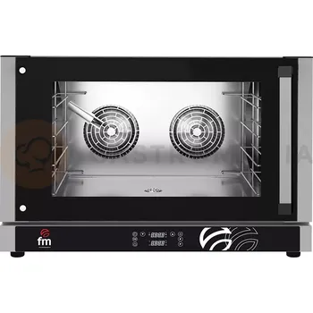 Konvekční pečící trouba elektrická se zvlhčováním komory, 4x GN1/1/ 600x400 mm, elektrické ovládání, 820x805x560 mm | FM INDUSTRIAL, RX