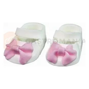 Výroba svíčky Botky na křtiny, cukrové figurky 8,5x4x3 cm, bílo-růžové, 1 pár | MAGMART, CH CHB 4A BDZ