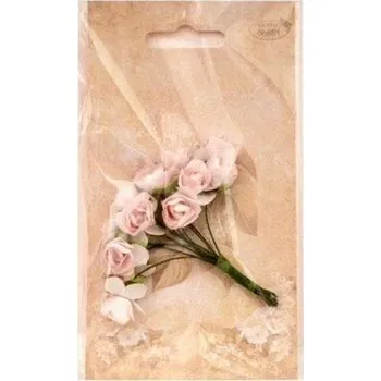 Set školních potřeb Różyczki papierowe 12szt jasnoróżowe