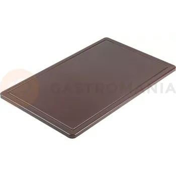 Granitový dřez Deska ke krájení s výřezem z hnědého polypropylenu 53x32,5x1,5 cm | STALGAST, 341536