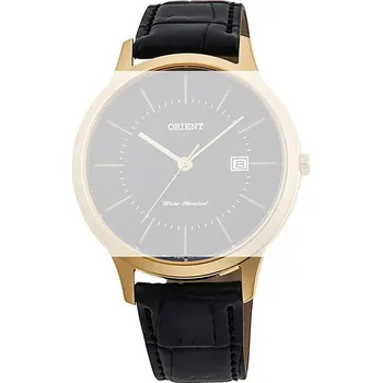 Řemínek na hodinky Kožený řemínek Orient UL00E011G0 18mm (pro model RF-QD00), černý