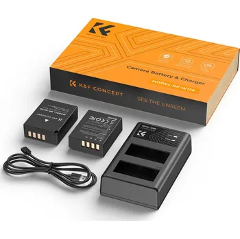 K&F NP-W126 Dual Battery plus Dual Channel Charger pro Fujifilm
