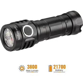 Svítilna Malá výkonná svítilna Sofirn IF25A 6500K, 3800 lumenů, s funkcí powerbanky, s akumulátorem (kvalitní výkonná baterka od firmy Sofirn)