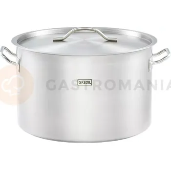 Hrnec Nerezový hrnec s poklicí, střední 45 cm, 57,3 l | GREDIL, 012455