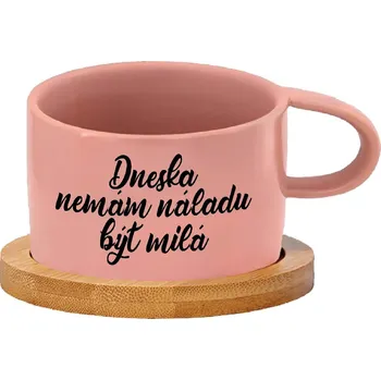 Hrnek makronka - Dneska nemám náladu být milá Barva hrnečku: Růžová