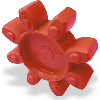 Hřídelová spojka TRASCO ES 19/24 (AES19/24R) - pružný element (98 Shore A, červený, polyuretan)