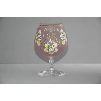 Sklenice Jubilejní sklenice na koňak Carmen 35 let růžová