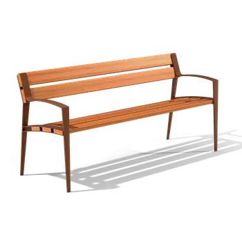 Zahradní lavice Benito venkovní lavička Minsk 180 cm - tropické dřevo a litina
