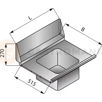 Počítačový stůl Deska stolu s 1 nádrží, 750x635 mm | LOZAMET, LO328/7562